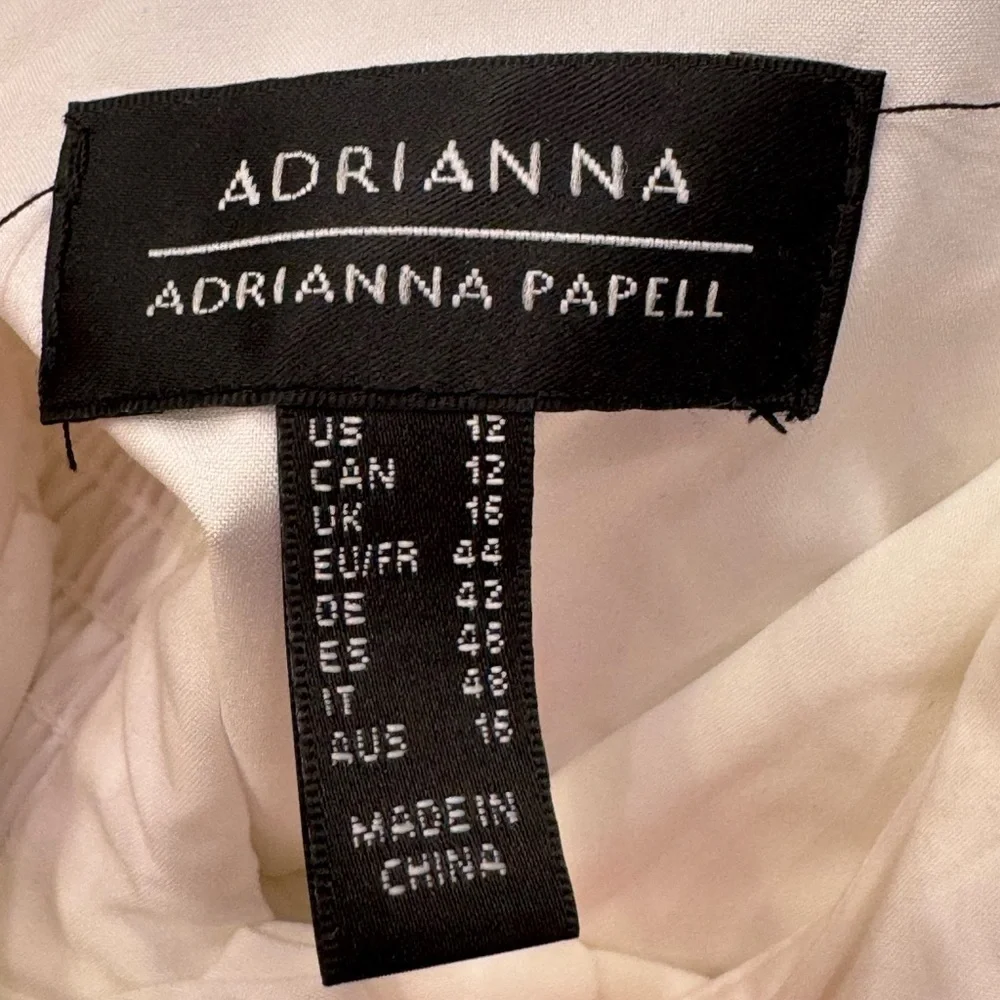 ADRIANNA PAPELL Cotton Eyelet Puff Sleeve Summer Dress NWT